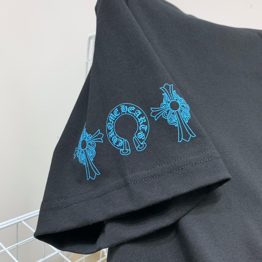 ZB / 크롬하츠 오리지널 아이스블루 십자가 팔티셔츠 Tee