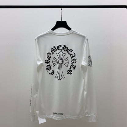 ZB / 크롬하츠 목선 산스크리트 뒷판 말발굽 십자가 긴팔티셔츠 Tee