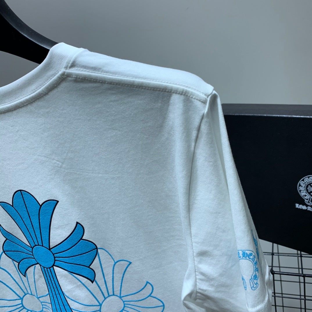 ZB / 크롬하츠 오리지널 아이스블루 십자가 팔티셔츠 Tee