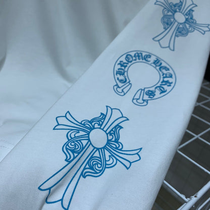 ZB / 크롬하츠 오리지널 아이스블루 십자가 긴팔티셔츠 Tee