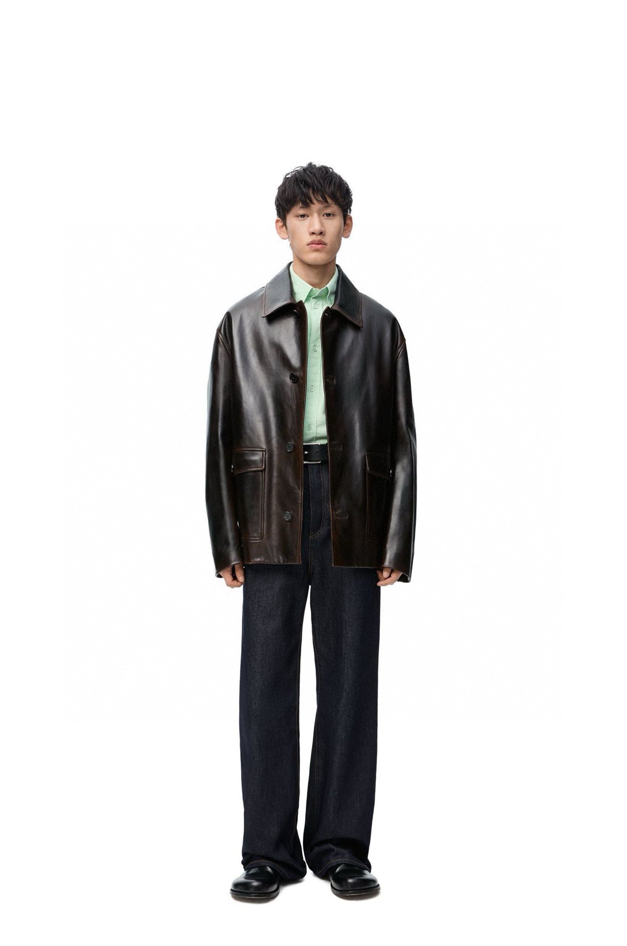 gw/로에베 남성 가죽 재킷