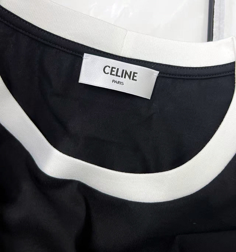 대리석 / 셀린느(CELINE) 트리오페 로고 코튼 티셔츠