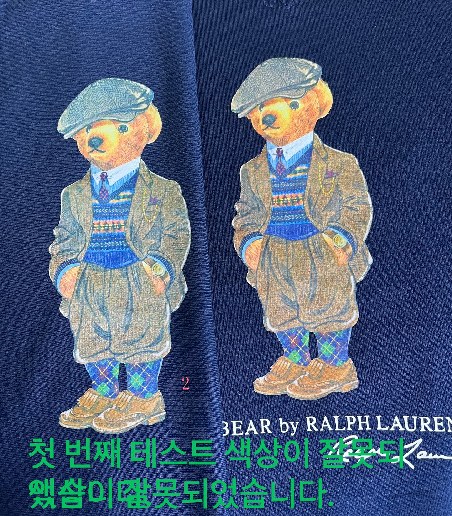 탑폴로 / 폴로 베어 맨투맨 , 캐주얼 프린트 테디 베어 라운드