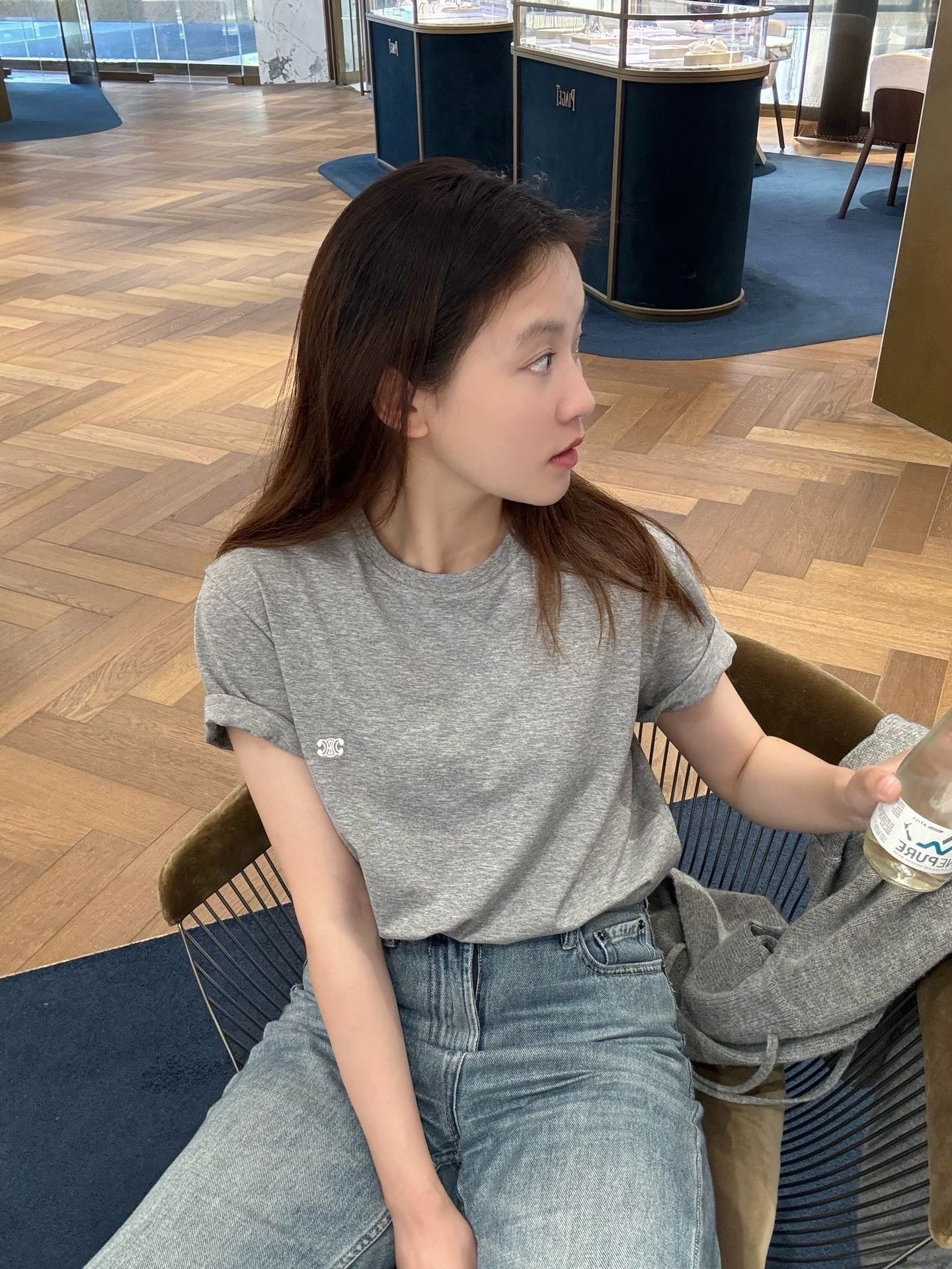 대리석 / 대리석집 셀린느 자수로고 그레이