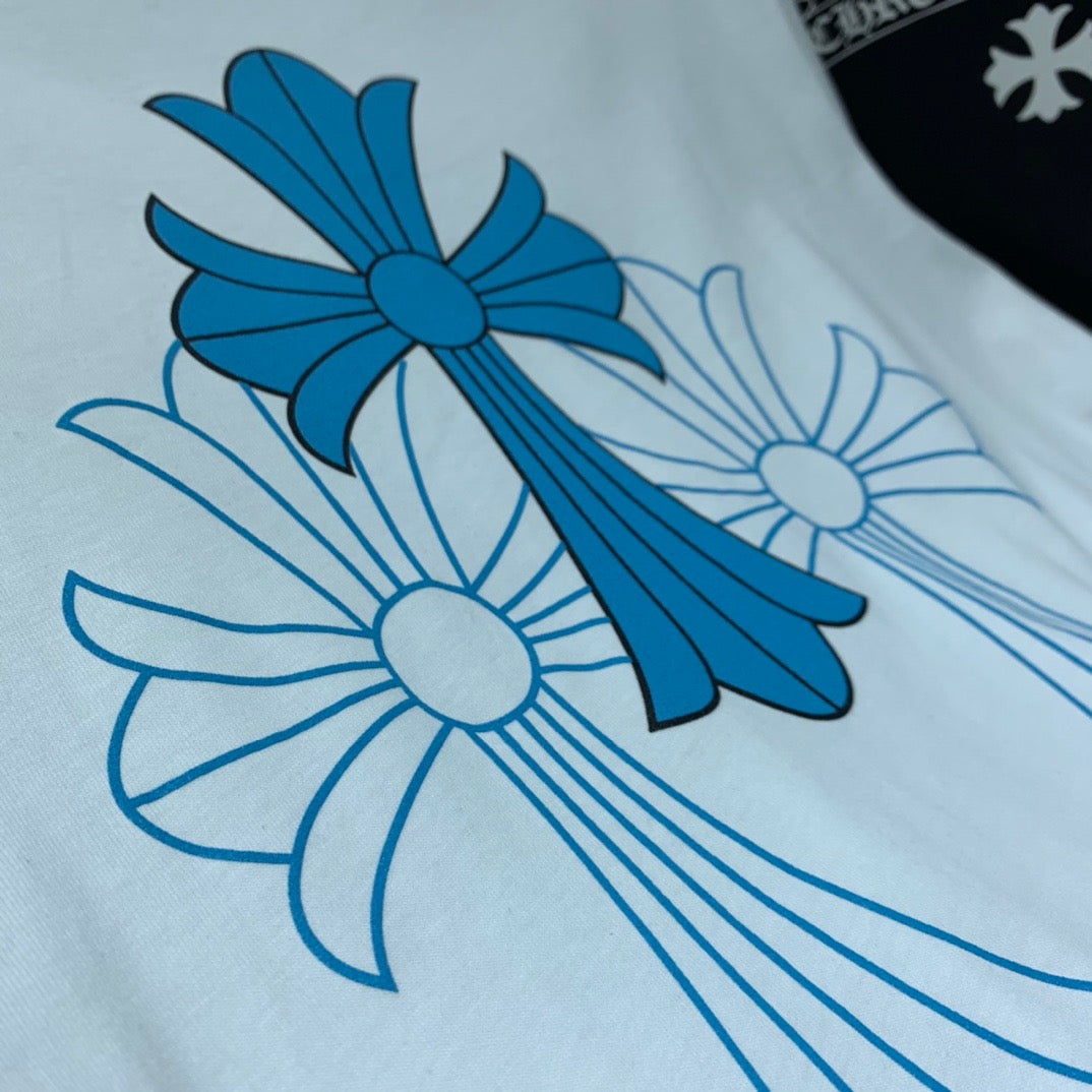 ZB / 크롬하츠 오리지널 아이스블루 십자가 팔티셔츠 Tee