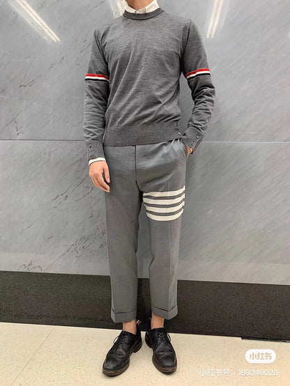 대리석 / 톰브라운 22FW FINE MERINO 암밴드 크루넥 울니트 MG