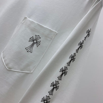 ZB / 크롬하츠 목선 산스크리트 뒷판 말발굽 십자가 긴팔티셔츠 Tee