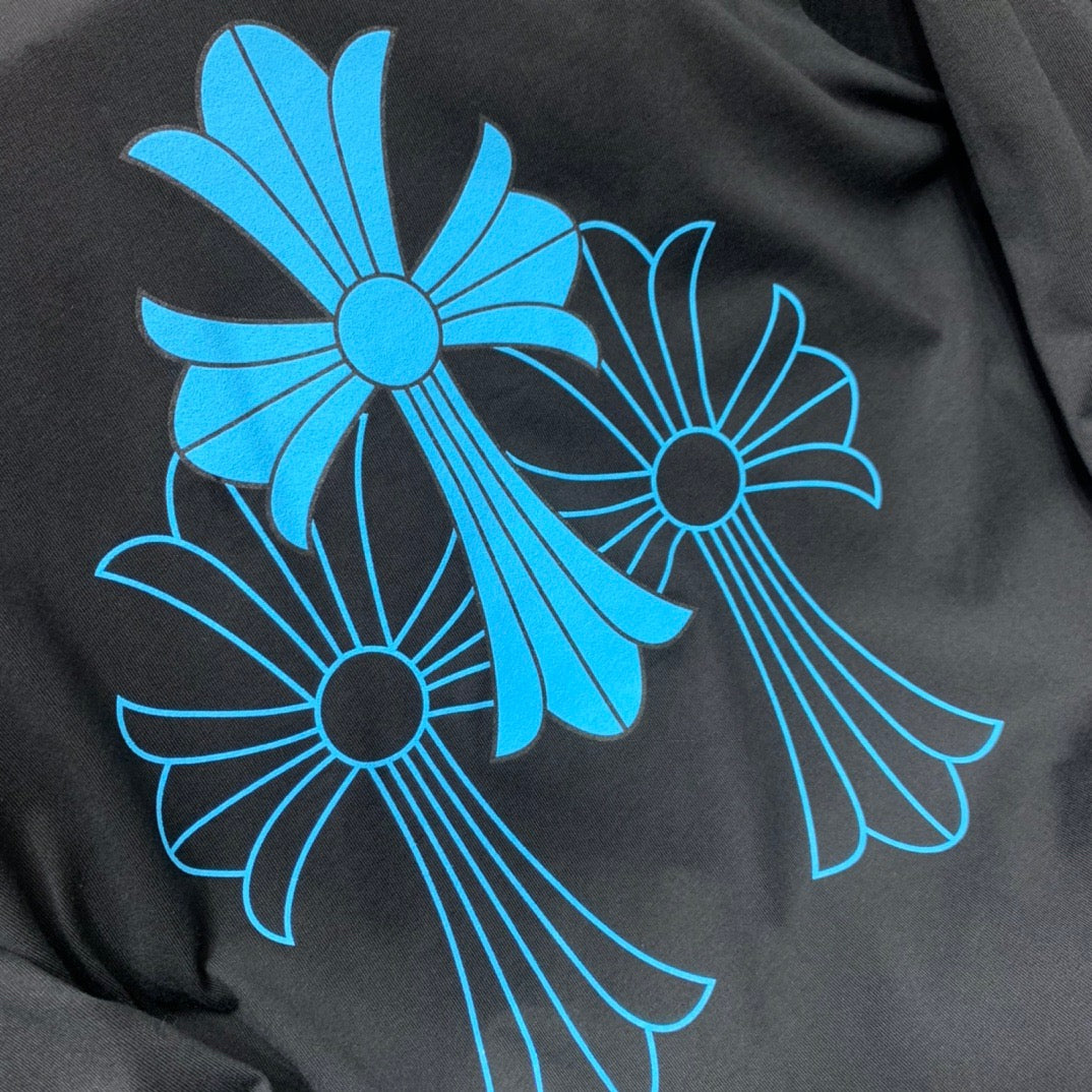 ZB / 크롬하츠 오리지널 아이스블루 십자가 긴팔티셔츠 Tee