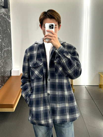 gw/셀린느 남여 체크무늬 캐시미어 외투