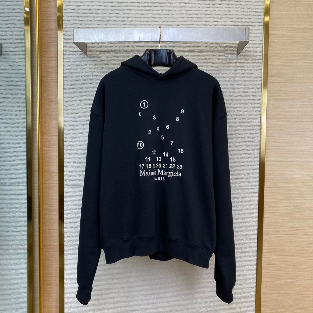 체인2호/메종마르지엘라 남성 로고 자수 후드