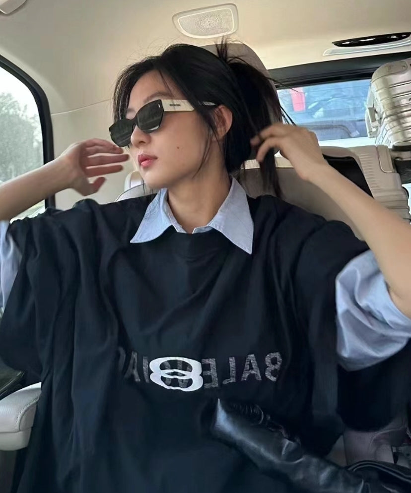 GTR / 발렌시아가 더블 링 프린트 반팔티셔츠