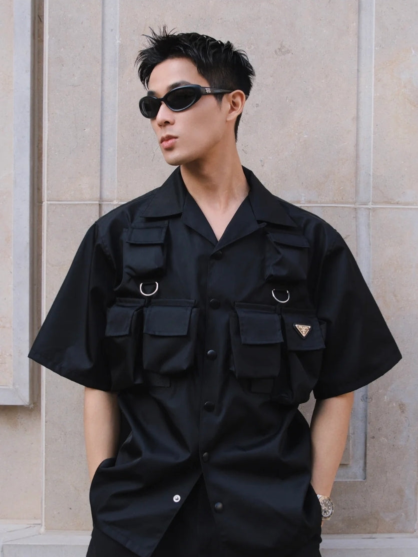 GTR /  Prada 24SS  프라다 전술 포켓 로고 셔츠