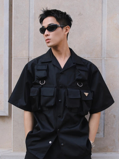 GTR /  Prada 24SS  프라다 전술 포켓 로고 셔츠