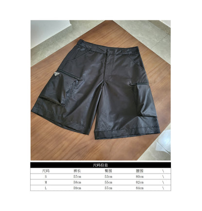 GTR / 프라다 반바 , Prada 24SS 블랙 포켓 로고 쇼츠