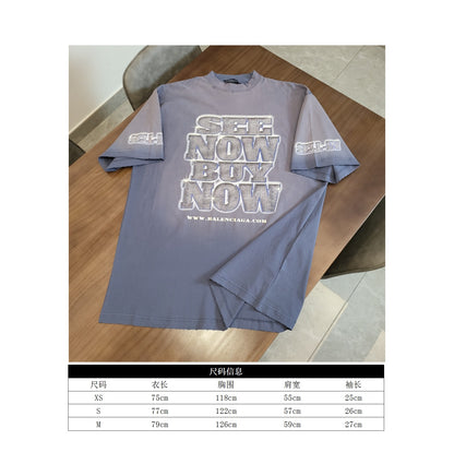 GTR / 발렌시아가 반팔티 , BLCG 24SS 다이아몬드 그라데이션 반소매