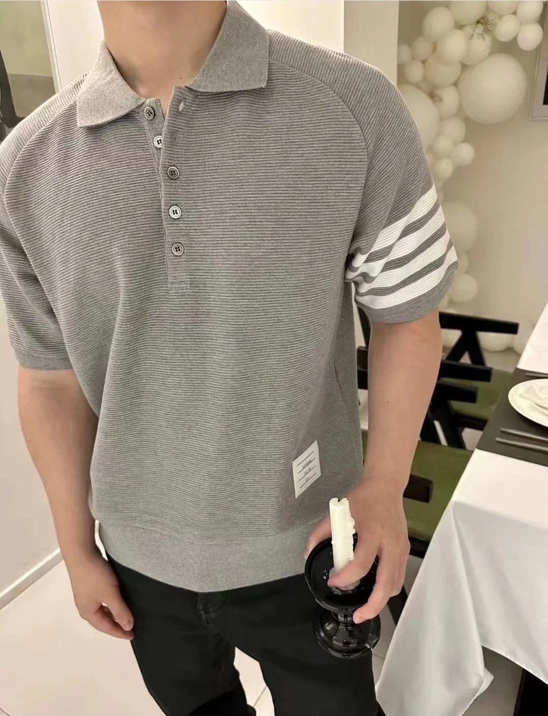 GTR / 톰브라운 반팔티  , TB24/SS 워터 리플 POLO 반소매