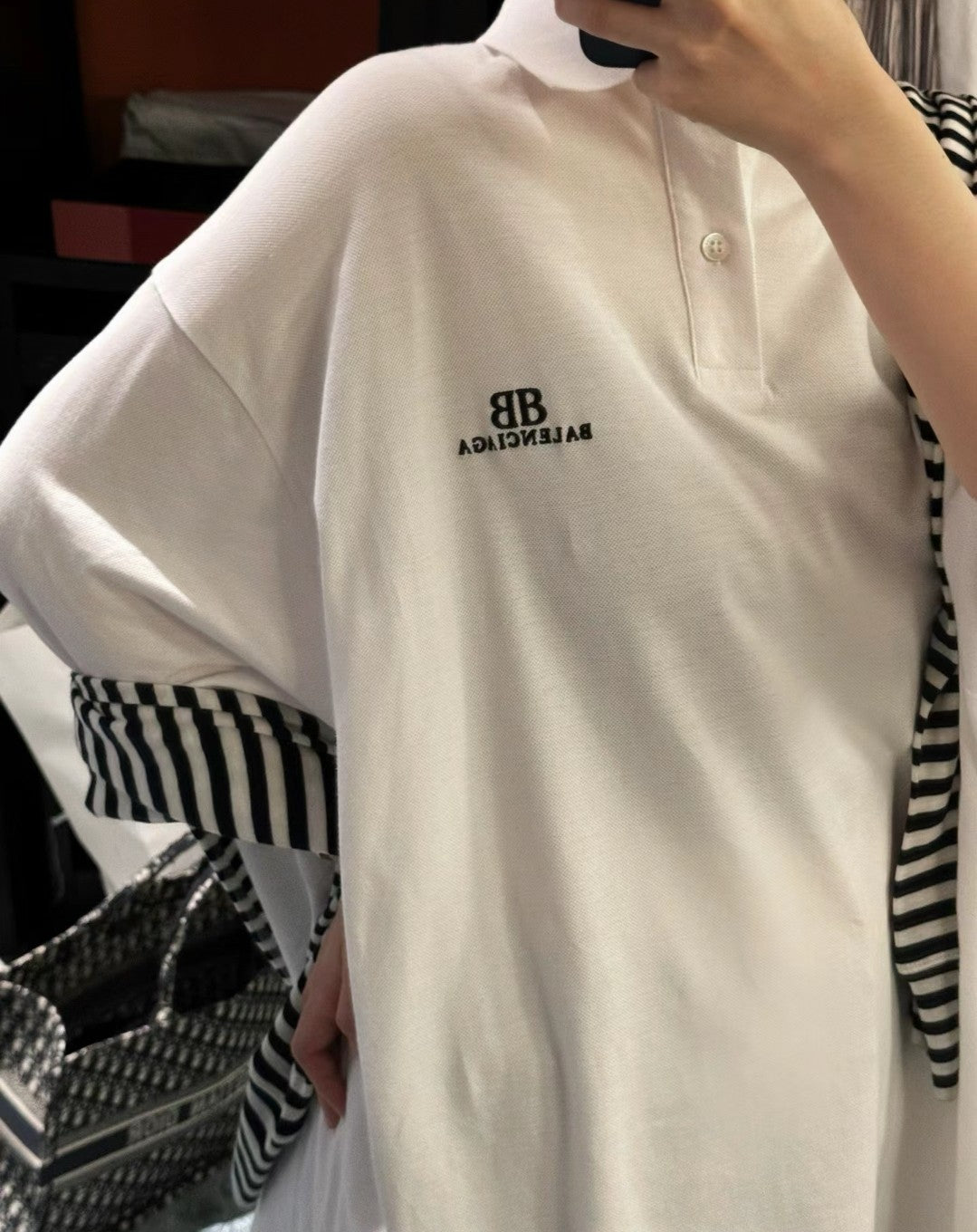 GTR / 발렌시아가 카라티 , BLCG 24SS 레터자수 실루엣 폴로 반소매