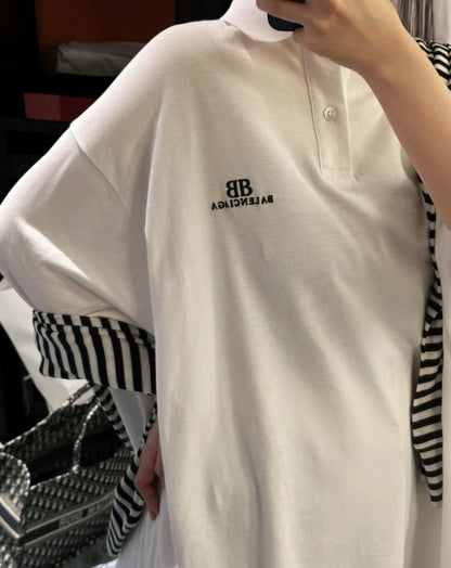 GTR / 발렌시아가 카라티 , BLCG 24SS 레터자수 실루엣 폴로 반소매