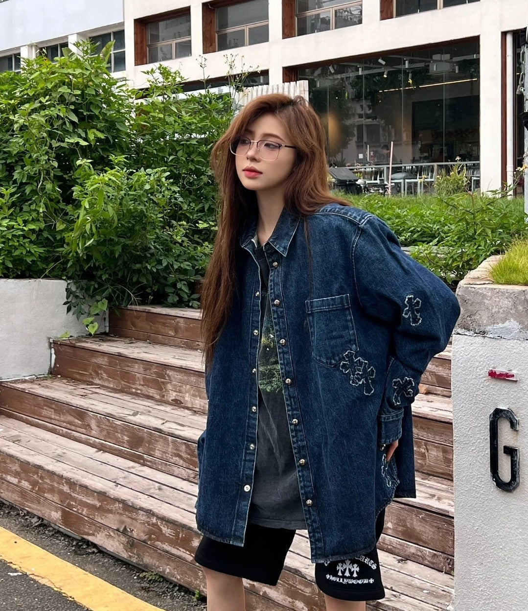 GTR / 크롬하츠 반바지 , CH 24SS 자수 스웨트팬츠