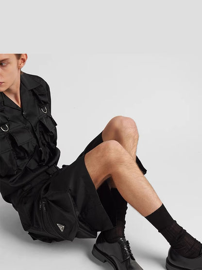 GTR / 프라다 반바 , Prada 24SS 블랙 포켓 로고 쇼츠