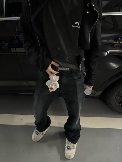 GTR / 발렌시아가 팬츠 , BLCG 24SS 스모크 그레이 시미터 청바지
