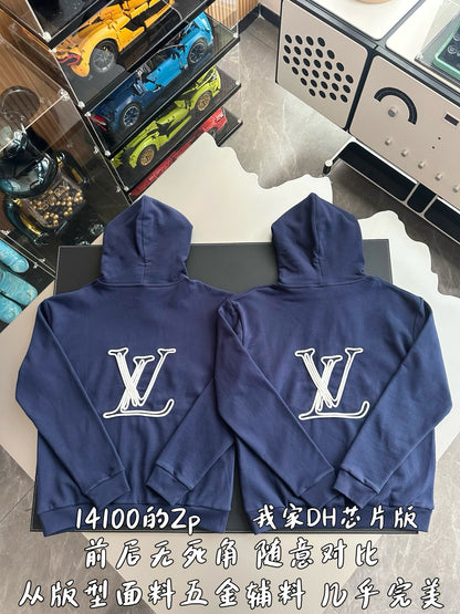 v공장 / 루이비통 LV 코튼 저지 후드티 1AFR30