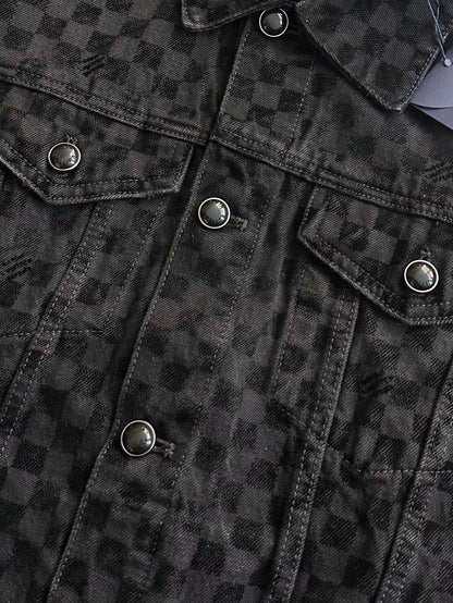 v공장 /  Louis Vuitton 플록드 다미에 데님 트러커 재킷