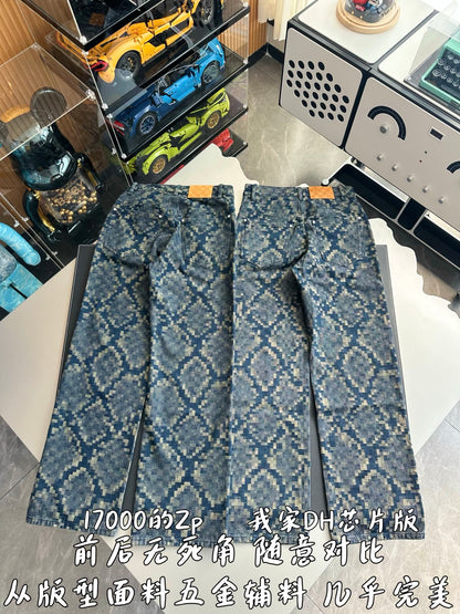 v공장 / 루이비통 25ss 그래픽 카라리스 데님 팬츠