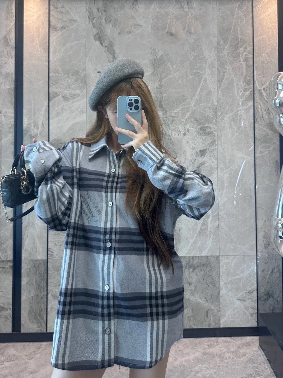 v공장 / 루이비통 롱 슬리브드 코튼 플란넬 셔츠