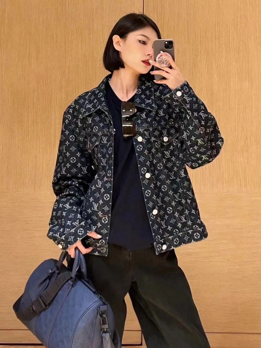 v공장 / 루이비통 모노그램 자카드 데님 스케이트 자켓