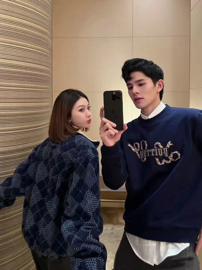 v공장 / 루이비통 엠브로이더드 코튼 크루넥 맨투