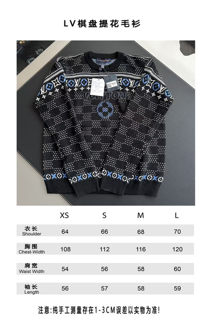 v공장 / 루이비통 25SS LV 엠보스드 남성 후드 니트 티셔츠 블랙 1A9FQI |