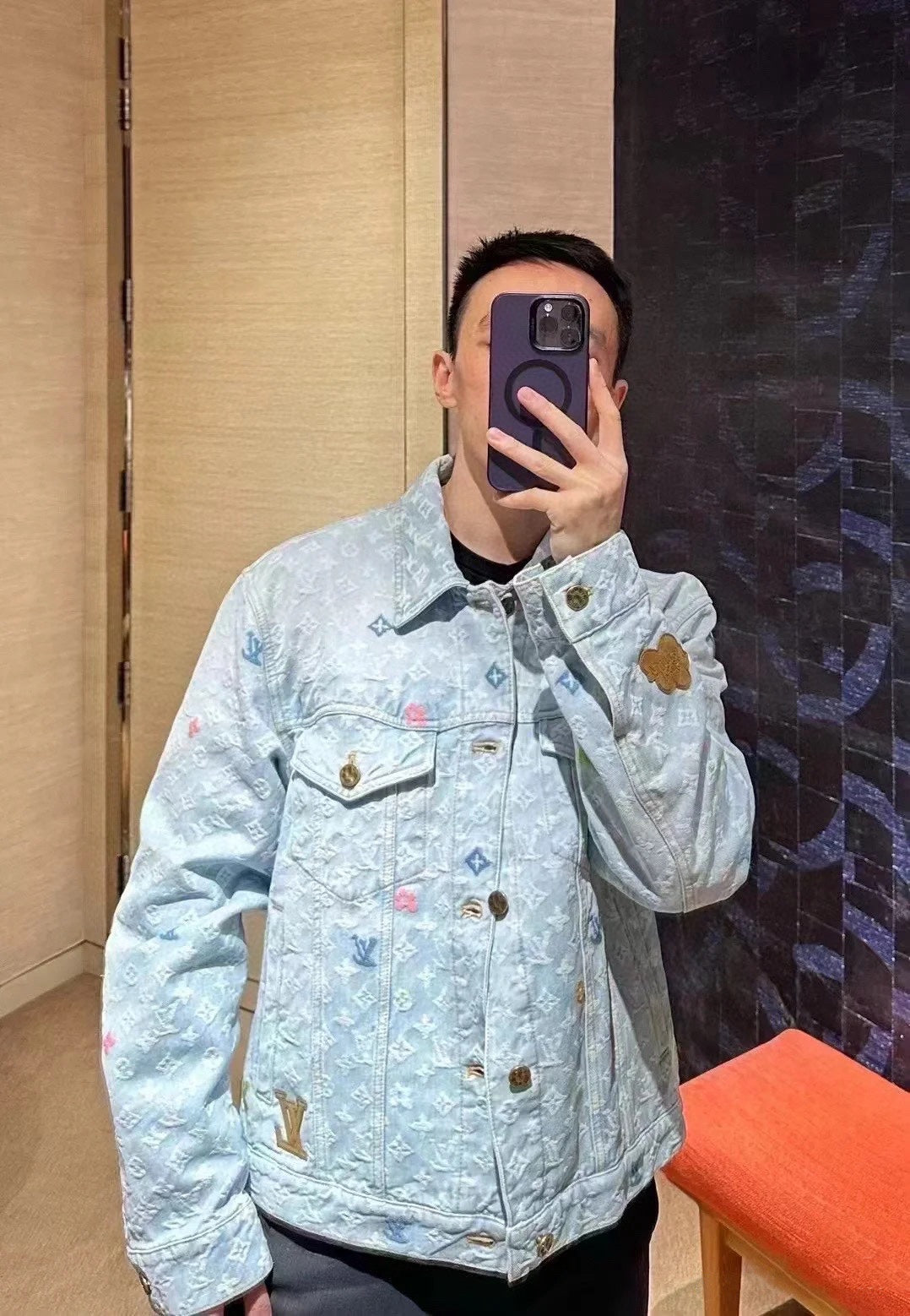 v공장 / 루이비통 모노그램 데님 자켓 인디고