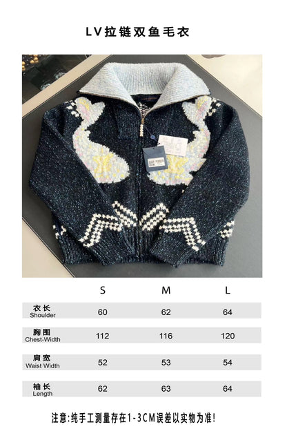 v공장 / 루이비통 지퍼 니티드 블루종
