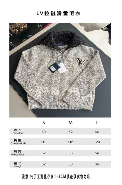 v공장 / 루이비통 지퍼 니티드 블루종 가디건 1AIMD1