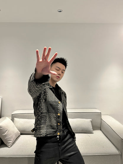 체인2호 / 루이비통 자켓, 1V/Louis x Nigo 조인트 자카드 데님 재킷