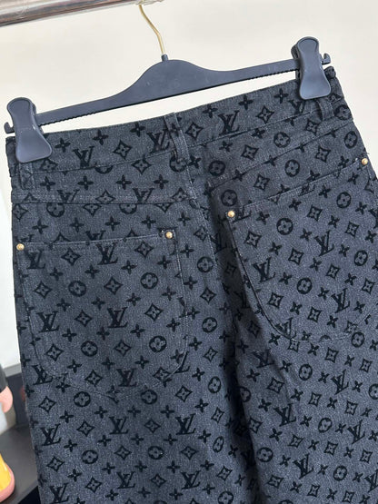 체인2호/ 루이비통 바지, 1V/Louis 24SS 뉴 플로킹 노안 데님 팬츠