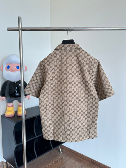 체인2호 / Gucc*/Gucci 2023 FW 초가을 신상 더블 G 자카드 반팔 셔츠