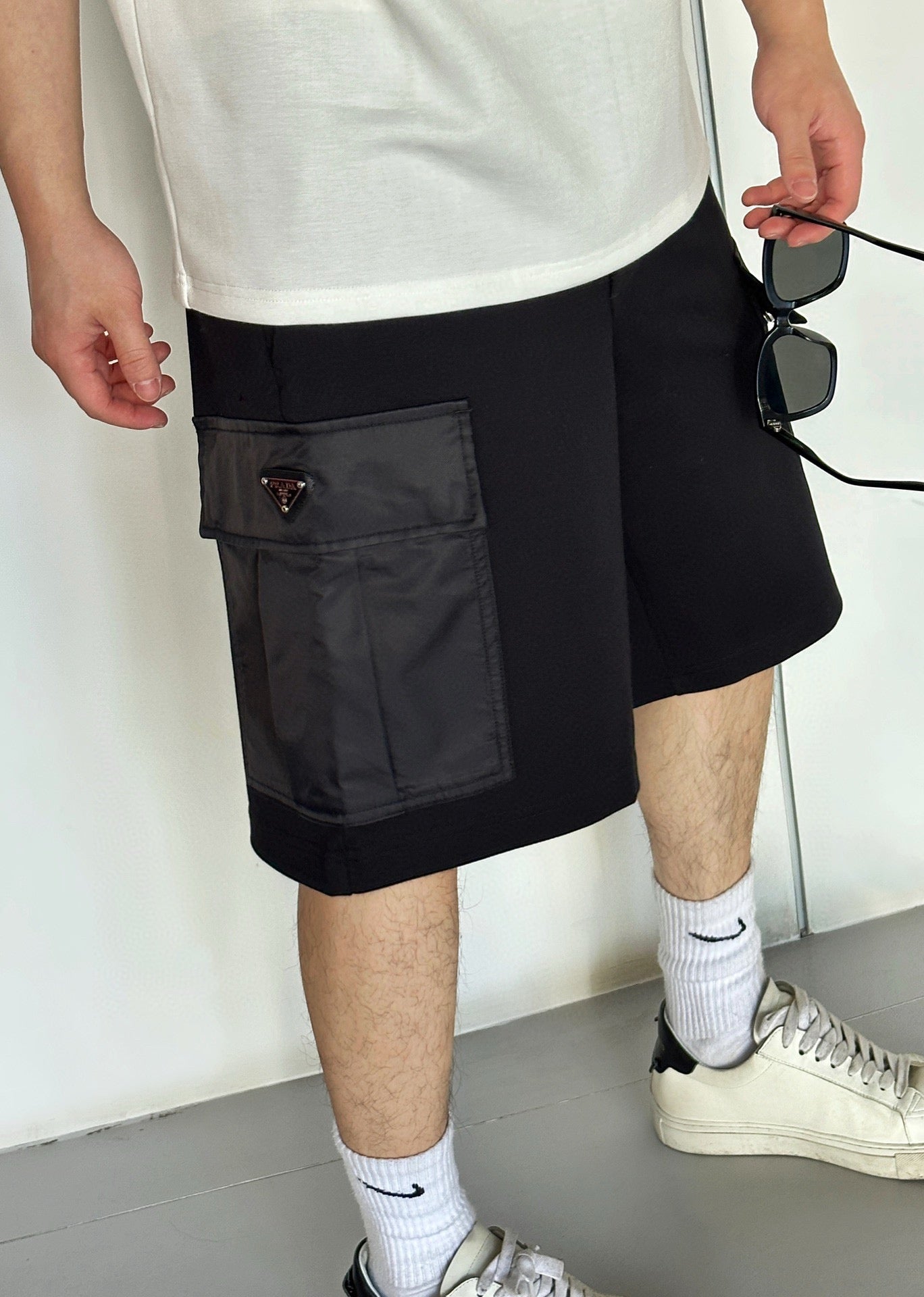 체인2호 / 프라다 반바지, Prad*/Prada 아이언 브랜드 코튼 카고 쇼츠