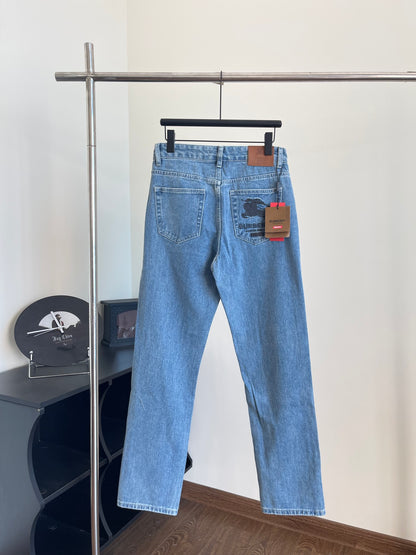 체인2호 / 버버리 청바지, Suprem*Burberry/공동 브랜드 Burberry 22SS 군마 자수 청바지
