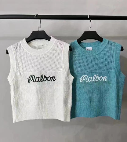 마이골프 / MALBON 초봄 골프 여성 니트조끼