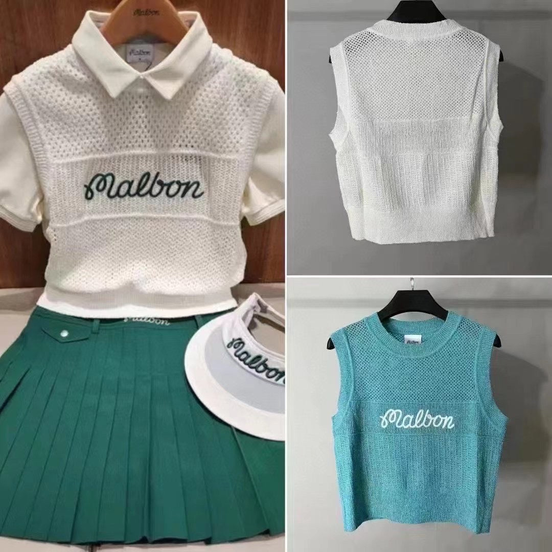 마이골프 / MALBON 초봄 골프 여성 니트조끼