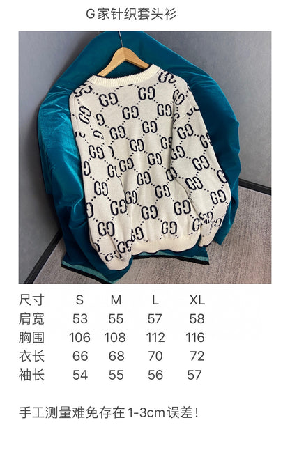 체인2호 / 구찌 니트 스웨터 , 더블 G 자카드 크루넥 스웨터