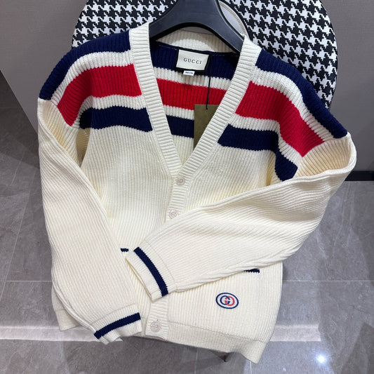 체인2호 / 구찌 Gucci 스트라이프 V넥 니트 가디건