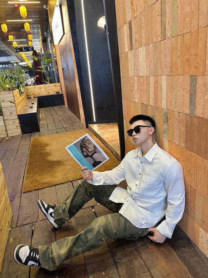 GTR / 루이비통 셔츠  , 1V/24SS 러버스 자수 셔츠
