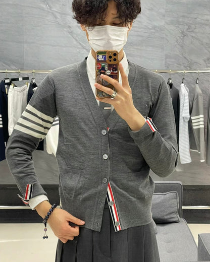 TJ / 톰브라운 라파엘 극세 울 100% 가디건     3가지색상(블랙,네이비,그레이)