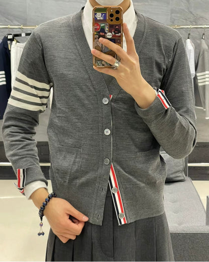 TJ / 톰브라운 라파엘 극세 울 100% 가디건     3가지색상(블랙,네이비,그레이)