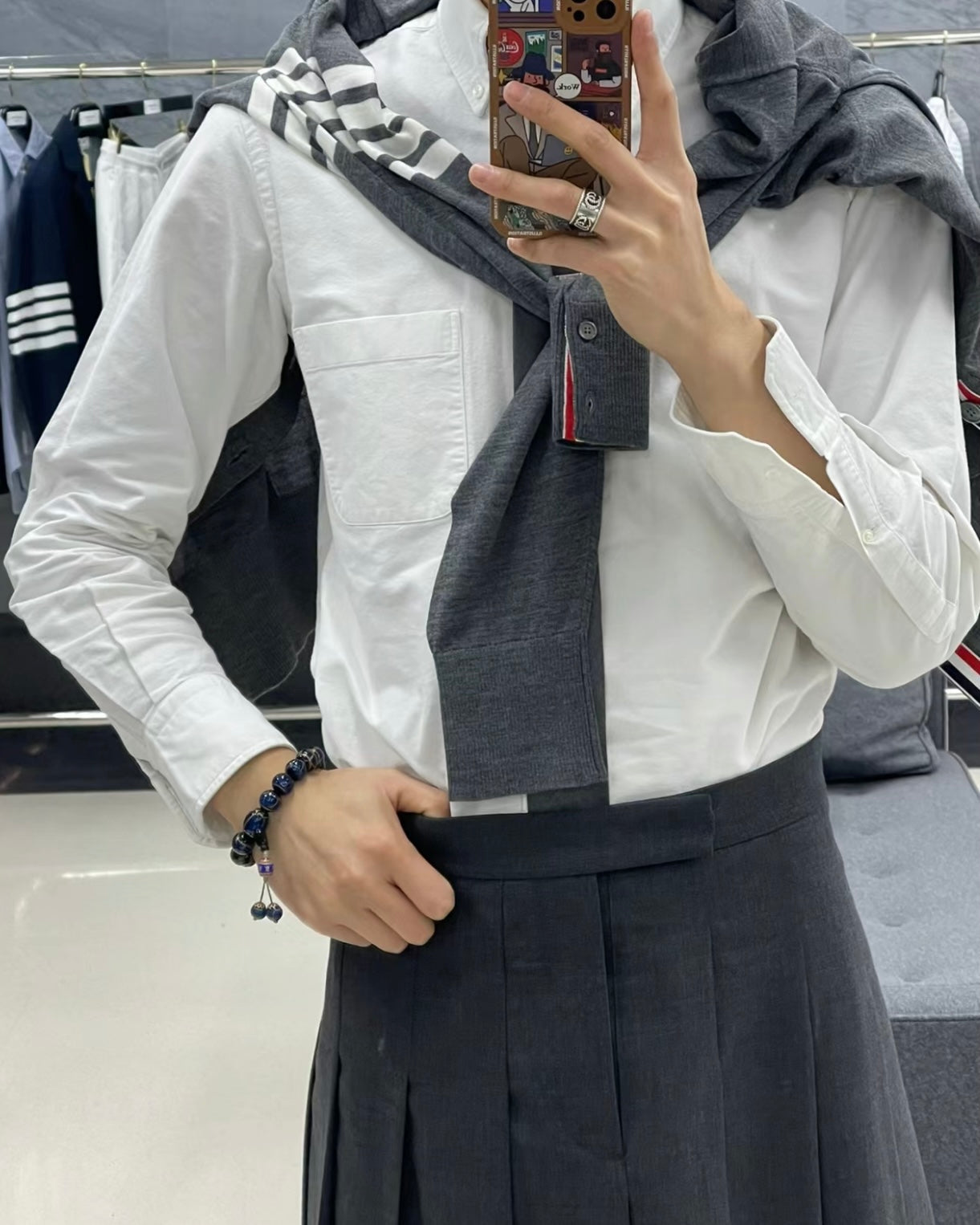 TJ / 톰브라운 라파엘 극세 울 100% 가디건     3가지색상(블랙,네이비,그레이)