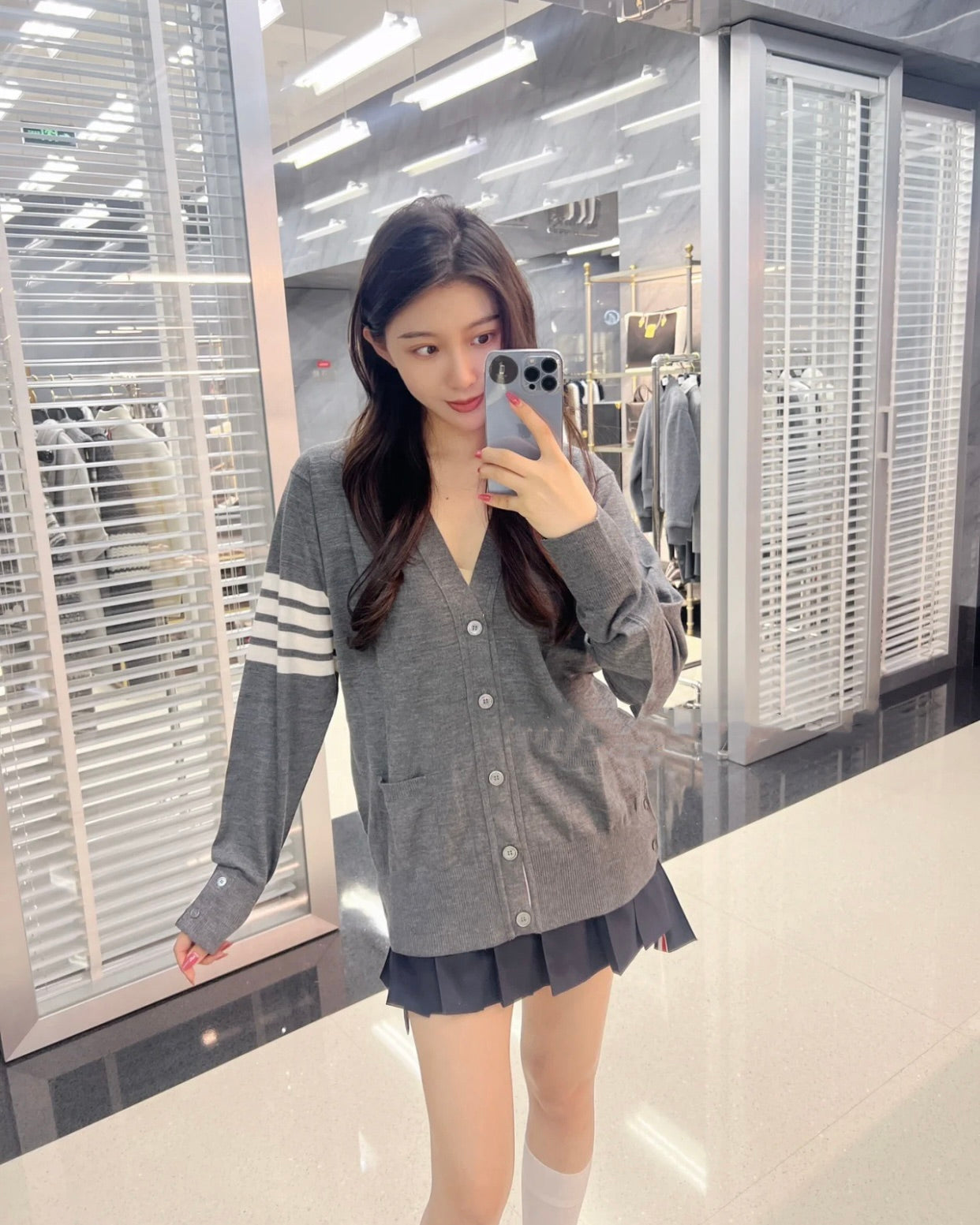 TJ / 톰브라운 라파엘 극세 울 100% 가디건     3가지색상(블랙,네이비,그레이)