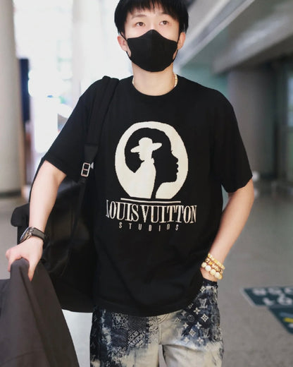 TJ셀러 / 루이비통 반팔티,  코튼 인타르시아 니트 반소매